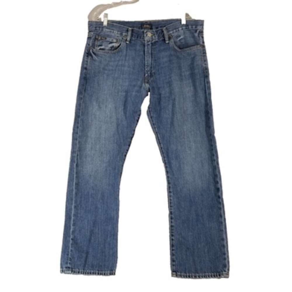 Polo Ralph Lauren jeans men's 36 x 30 Varick slim straight blue denim pants‎
